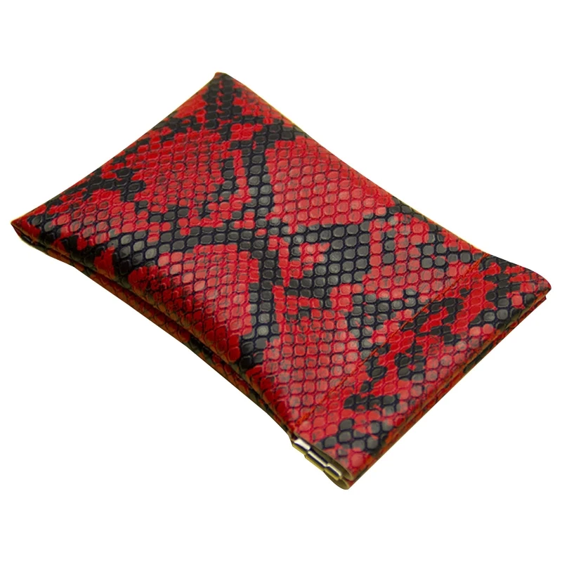 

New Fashion Snakeskin Pattern Leather Pocket Key Wallet Keyring Coin Purse J60D