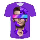 Футболка мужская с круглым вырезом, короткий рукав, 3d-принт животных, Повседневная Уличная мода, Свободный Топ, большой размер, лето 2021