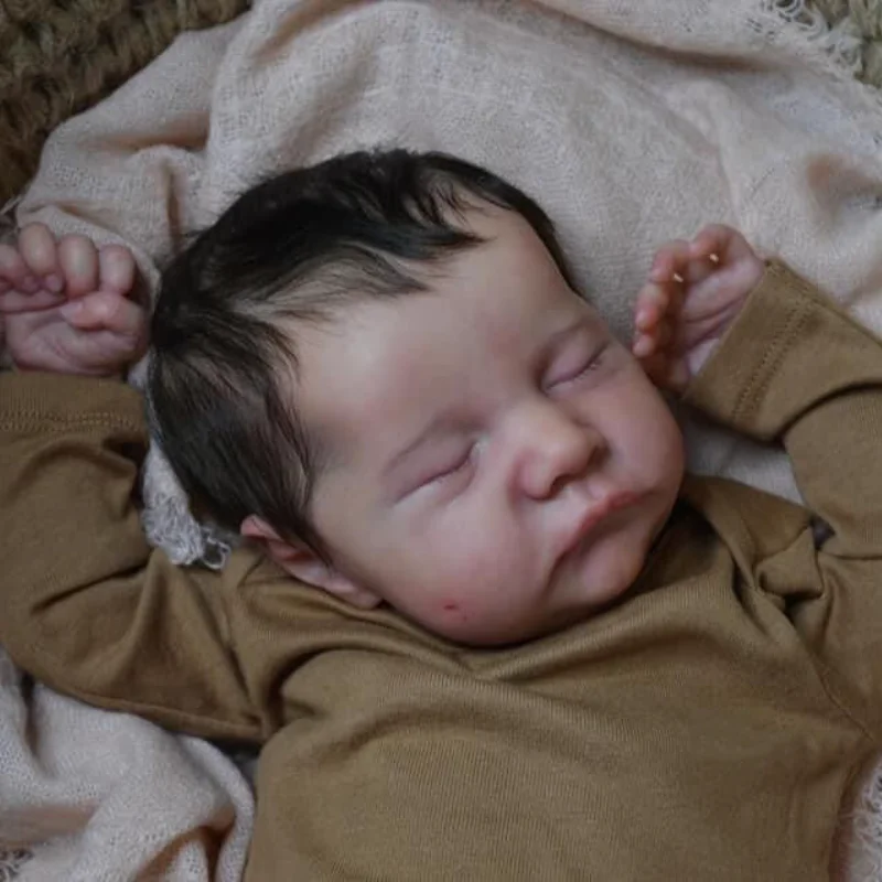 19-дюймовая кукла Bebe Reborn Леви с мягким телом и полным силиконовым воплощением высокого качества, сделанная вручную, игрушка для девочки с доставкой.