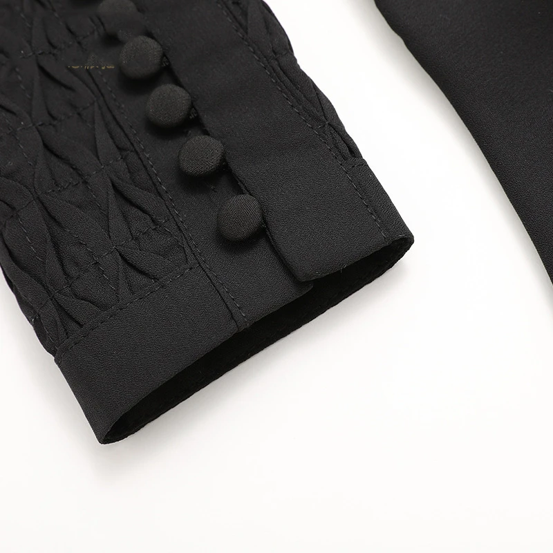 

SeeBeautiful New Fashion Spring 2021 Simple Lapel Long Sleeve Single Breasted Ruffles Loose Blouse Shirt Women W293