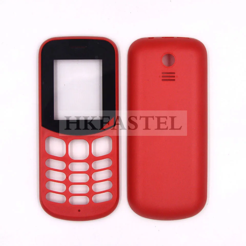 Red No keypad HKFASTEL высококачественный корпус клавиатуры для Nokia 130 Dual SIM Полный Мобильный телефон чехол с клавиатурой - Цвет: Red No keypad