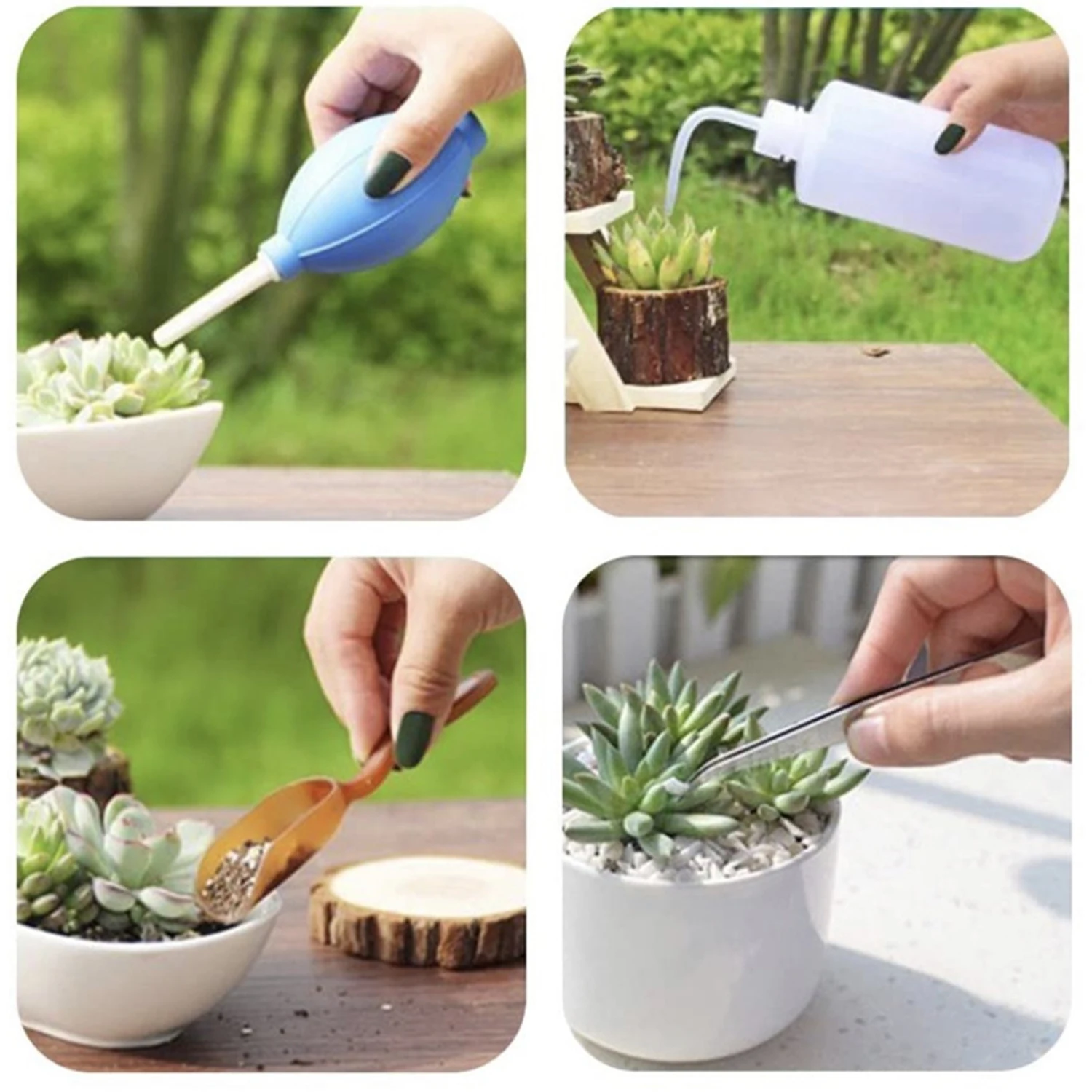 

14PCS Garden Planting Tool Set Bonsai Succulent Transplanting Miniature Mini Garden Planting Gardening Hand Tools for Garden