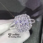 CC обручальные кольца для женщин с кубическим цирконием Свадебное обручальное кольцо обещание Роскошные романтические Изящные Ювелирные изделия Прямая поставка CC3140