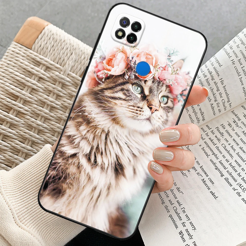 Чехол для Redmi 9C NFC мягкий ударопрочный чехол телефона Xiaomi силиконовый бампер из
