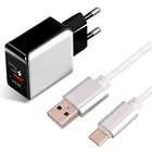 Быстрое зарядное устройство 3,0 Для Xiaomi 11, 10, 9, 9T, Note 10 Pro, Redmi Note 5, 6, 7, 8, 8T, Кабель с разъемом Micro USB