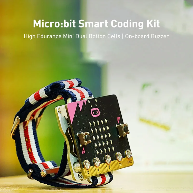 

Educational DIY Programming Micro:bit Smart Coding Kit Watch Wearable Device with Microbit Extension Baord Fit for Scratch 3.0