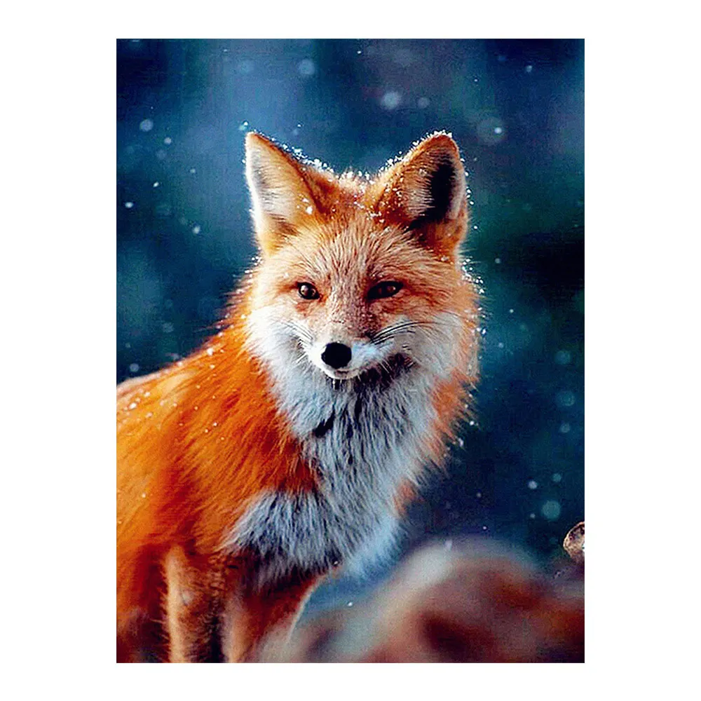 Картина из страз &quotСнежная лиса&quot с изображением животных новинка 2019 мозаика