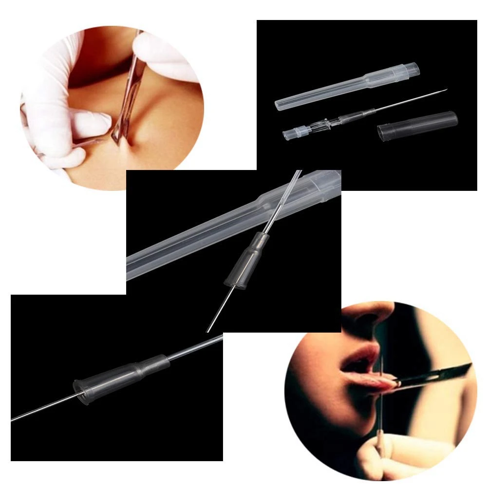 Катетер для пирсинга 50 шт в наборе Ухо Нос пункционная игла Характеристическая