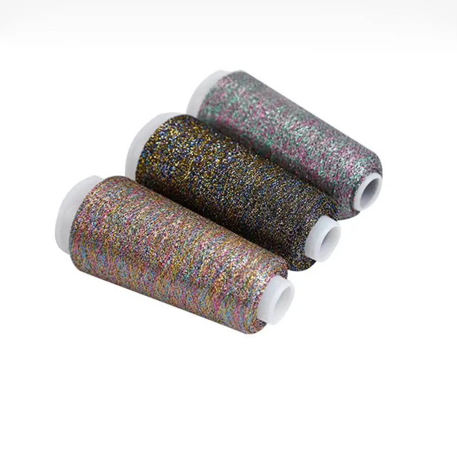 Новинка 2020 швейная нить радужного цвета пряжа блестящие нитки для вышивки сделай