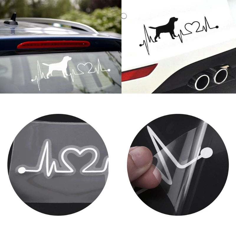 17 8*7 8 см Лабрадор ретривер сердцебиение любовь наклейка автомобиля креативная