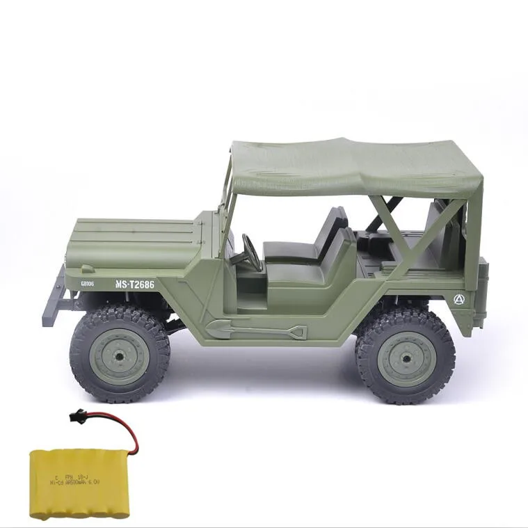 Green Foam Box 1BT Радиоуправляемый грузовик военный пульт дистанционного управления 4WD внедорожный джип автомобиль 1/14 BG1522 BG-1522 2,4G 1:14 4X4 управляющий светильник M151 командные игрушки - Цвет: Green Foam Box 1BT
