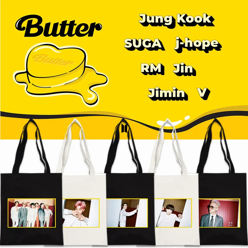 

Оптом Kpop Idol нетканые Bangtan Boys масляные сумки сумка для покупок Холщовая Сумка с мультяшным принтом модные сумки для покупок для девочек