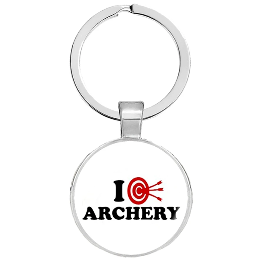I Love Archery Keychains Simple Trendy Men Women Sports Lover Peace Pendants Keyrings Jewelry Llaveros | Украшения и аксессуары