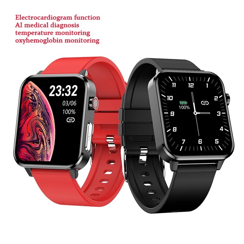 

Smart Watch PGG+ECG Blood oxygen Temperature Waterproof E86 Men Women Sport Clock Heart Rate Fitness tracker Sleep Monitor