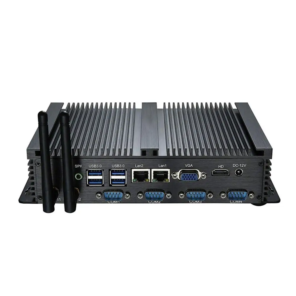 ToptonFanless промышленный Мини ПК Windows XP/7/10 Intel i5 3317U 1037U Dual Nics 4 * RS232 Настольный компьютер
