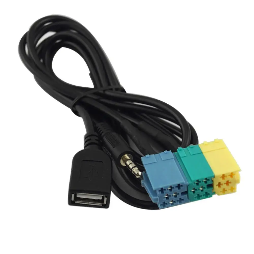 Автозапчасти 3 5 мм + USB пряжка аудио адаптер автомобильная и видео конверсионная