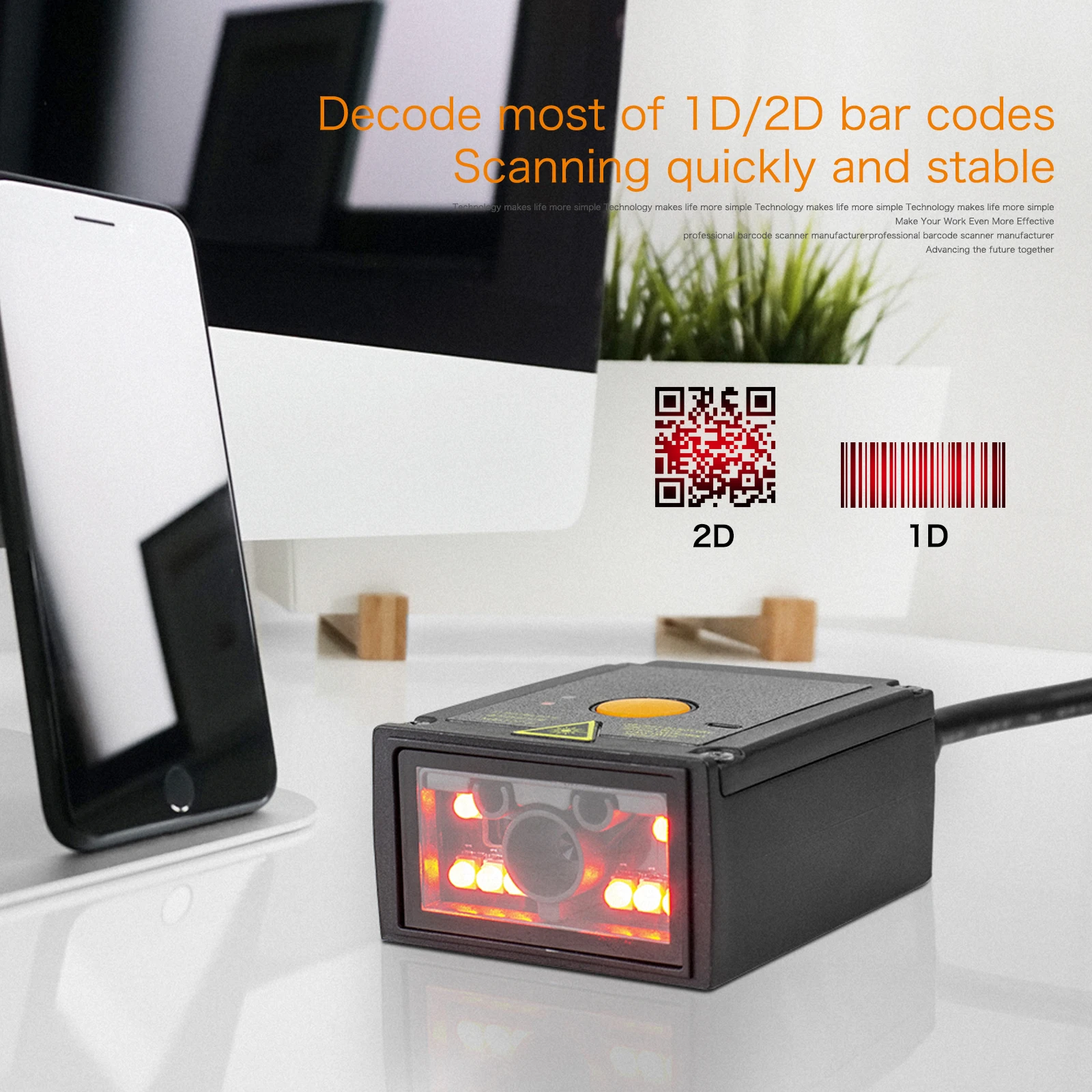 NETUM встроенный модуль сканирования 1D 2D QR штрих-код сканирующая головка USB/RS232 промышленный фиксированный сканирующий двигатель крепление сканер штрих-кода NT-90
