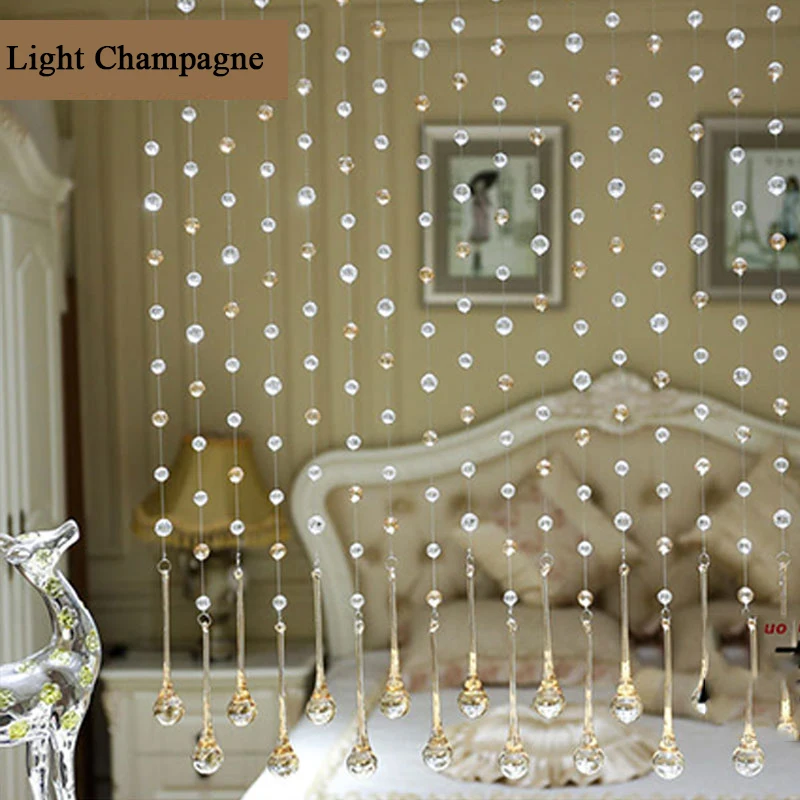 Роскошная хрустальная занавеска 1 м яркая строка дверная оконная перегородка