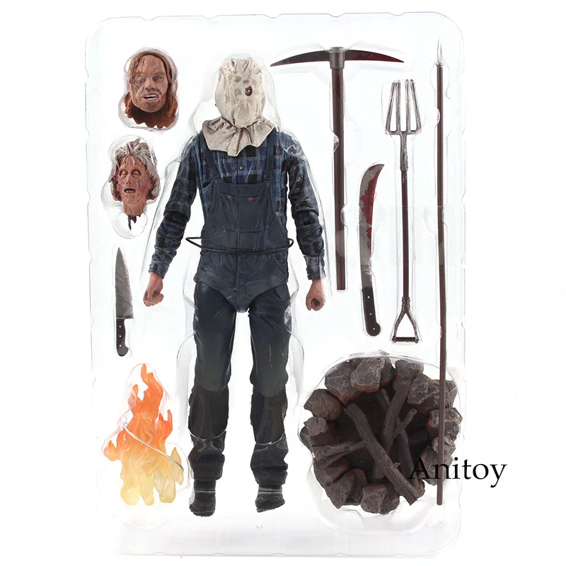 D without retail box NECA Friday the 13th Jason Voorhees фигурка 2009 Делюкс издание ПВХ Ужасы коллекционные вещи модель игрушки - Цвет: D without retail box