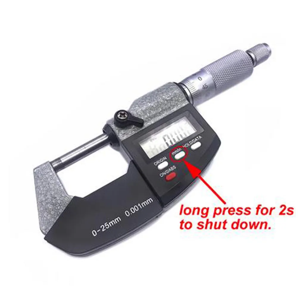 

Electronic Digital Micrometer 0-25mm 0.001mm Accuracy Micrometer Caliper Gauge Meter Micrometer Carbide Tip Measuring Tool