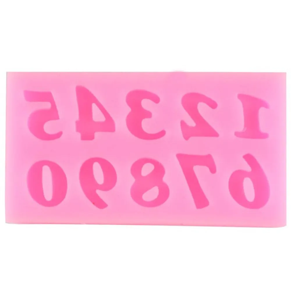 Силиконовая мини форма для помадки шоколада леденца 0 9 дюймов 10 чисел|3d cake