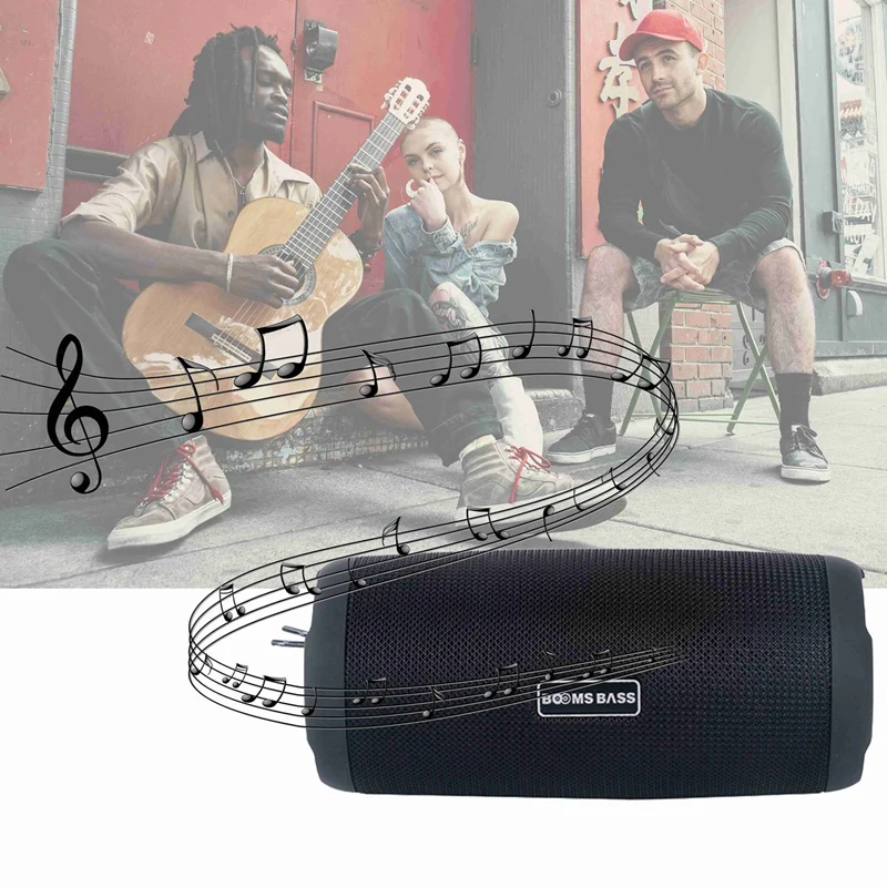 

Booms Bass L12 портативный bluetooth-динамик, беспроводная басовая колонка, водонепроницаемый уличный динамик, сабвуфер, стерео громкий динамик