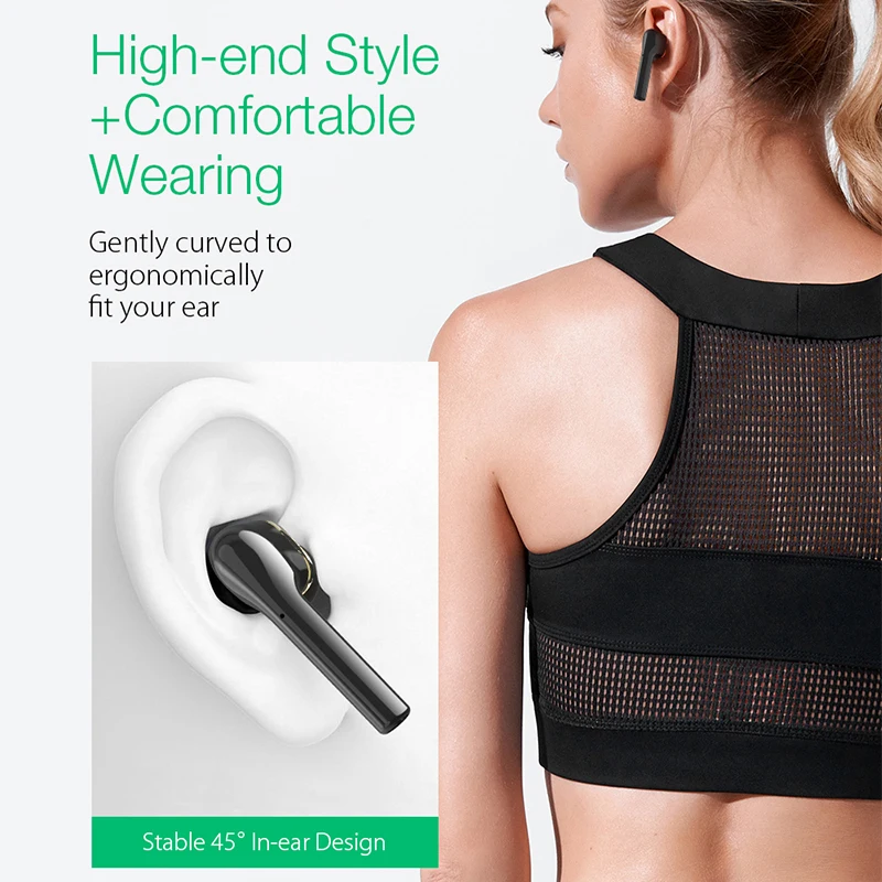 BlitzWolf BW-FYE8 TWS True Wireless bluetooth 5.0 Earphone Dual Dynamic Driver Hands-free Hifi Earbuds IPX5 Long Handle | Электроника