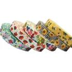 10 ярдов 65 цветочных принтов, складывающаяся эластичная лента для сделай сам, аксессуары для волос, Оптовая продажа, Цветочная эластичная подарочная лента, лента с тропическими листьями