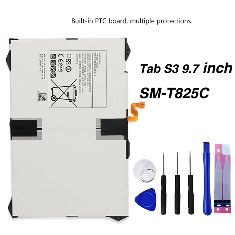 

Оригинальный EB-T825ABE батарея для Samsung SM-T825C T825C Tab S3 9,7 6000 мАч