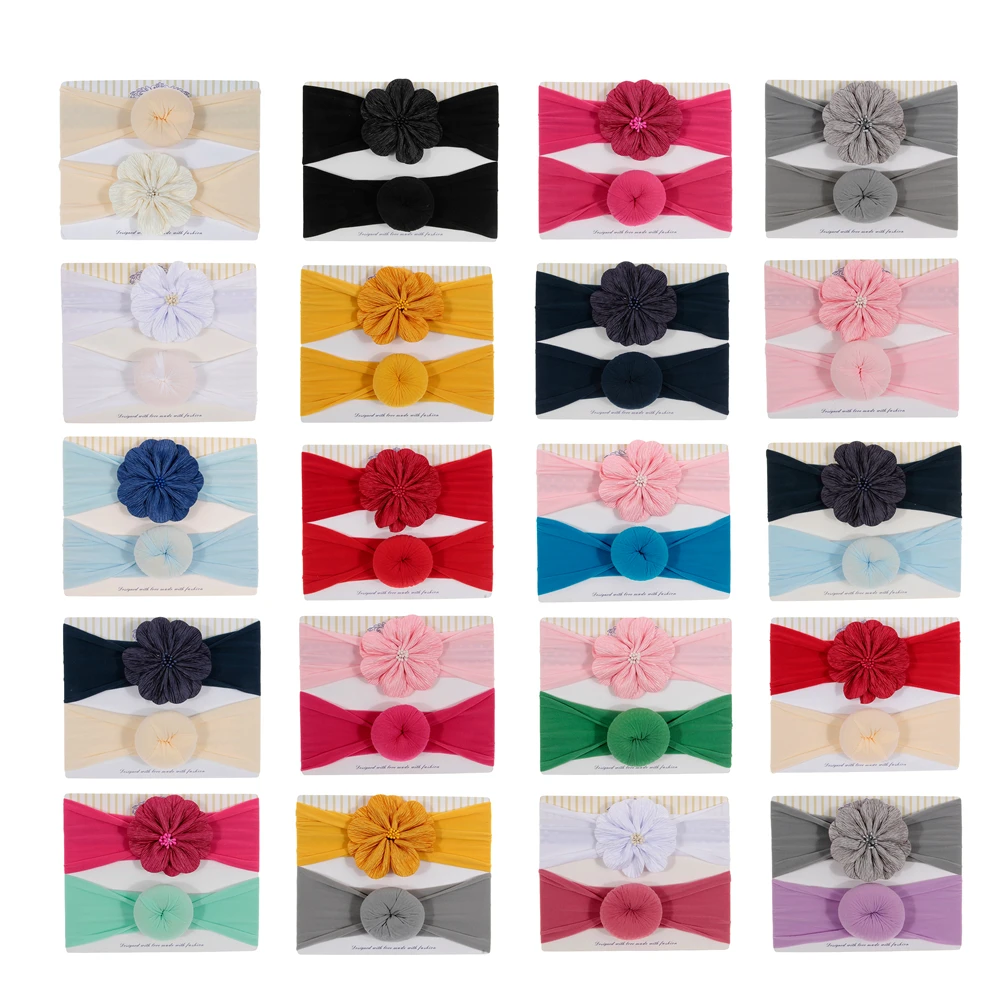 2 шт./компл. Детские головной убор в форме пончика ручной работы с цветочным