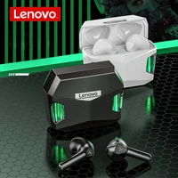 lenovo gm5 wireless bt gaming headphones semi in ear sports earbuds with 13mm speaker unit gamemusic dual mode low delay black