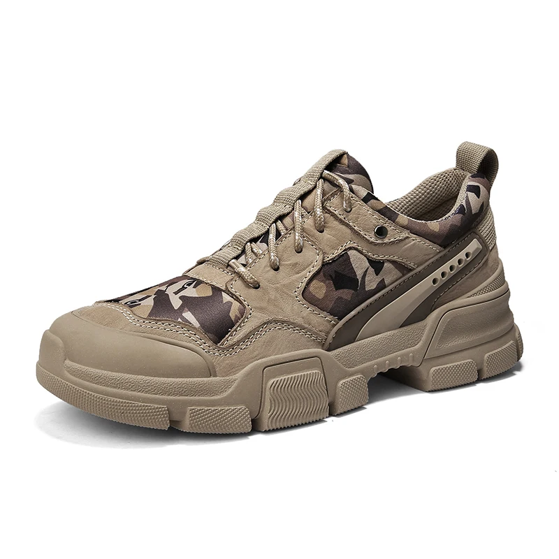 

New 2021 Men Hiking Shoes Non-slip Wear-resistant Outdoor Breathable Casual Shoes Fashion Waterproof Men's Trekking Sneakers