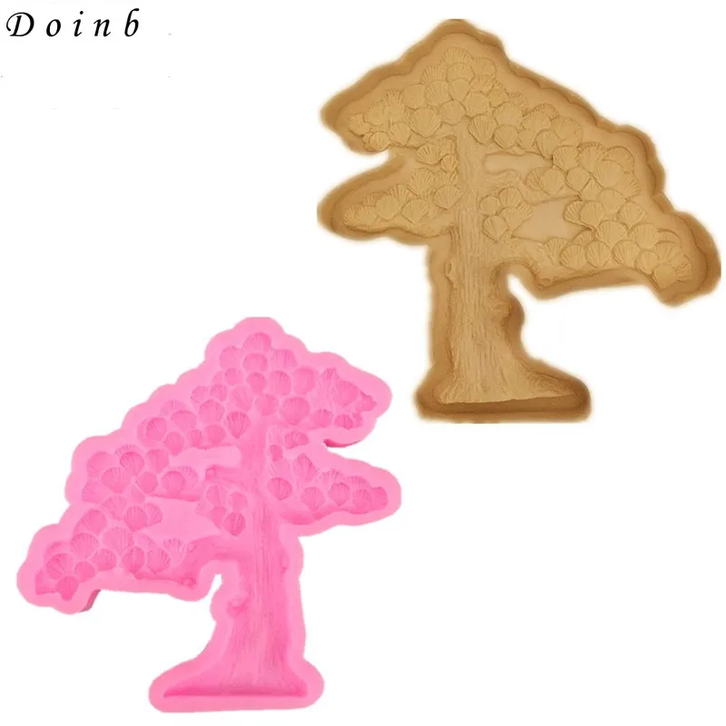 DIY дерево гинкго формы силиконовые пресс для Украшающий торт декоративный