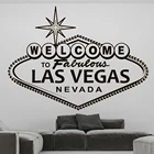 Наклейки на стену фотообои Decor Добро пожаловать в сказочный Лас-Вегас Невада цитаты виниловые художественные декоративные наклейки домашний постер DW9201