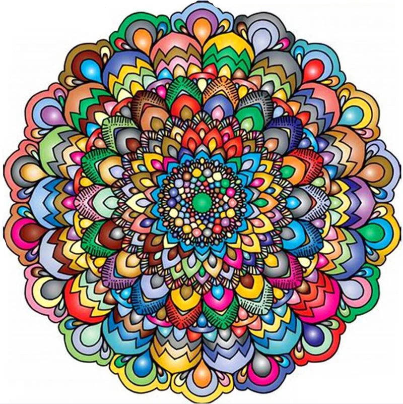 

5D DIY Diamond Painting Kits Full Round With AB Drill Religious Mandala Picture Of Rhinestone Diamond Embroidery Decor Gift Art