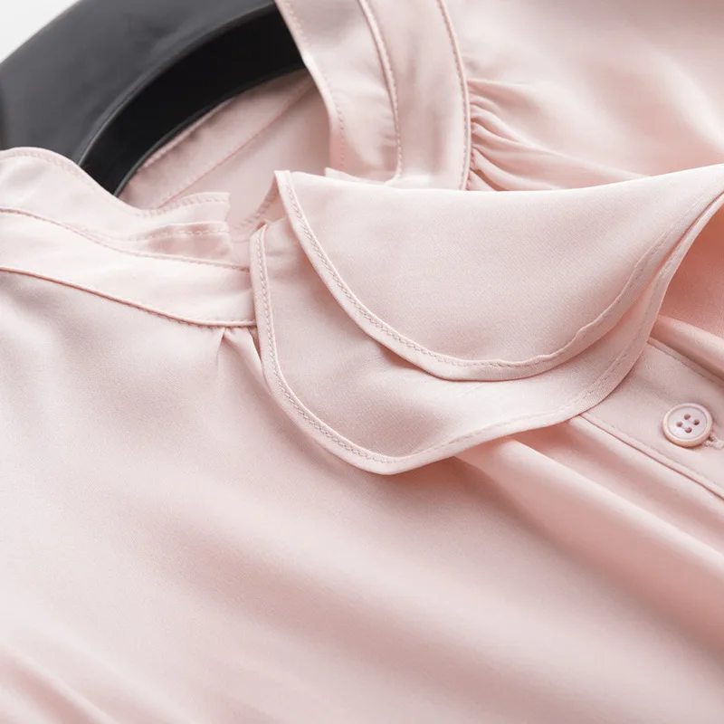 Женская рубашка из натурального шелка винтажная блузка женская одежда женские