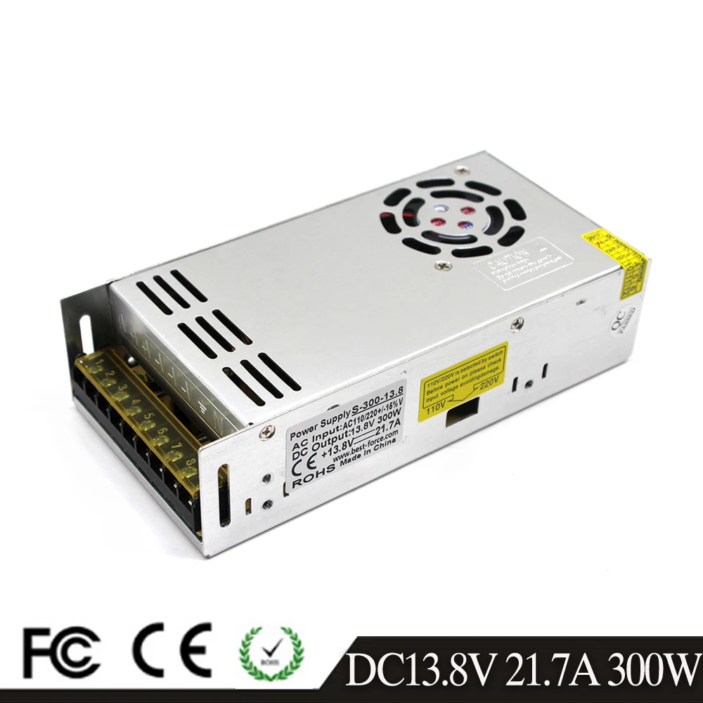 Светильник ing Transformers 13 8 V 21.7A 300W 110V 220V AC к DC13.8V адаптер питания конвертер для