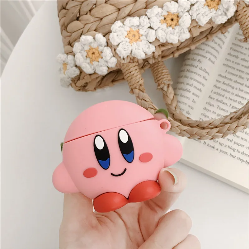 Чехол для AirPod 2 мягкий силиконовый чехол с 3D рисунком Kirby беспроводных наушников
