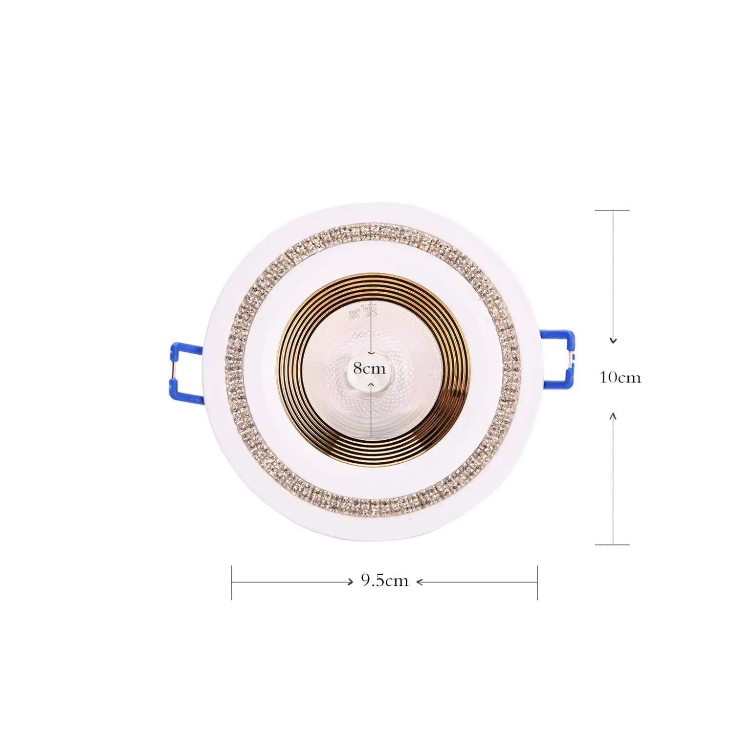 Round shape Recessed Downlight with H-quality Artificial Diamond Led bulbs lamp support gu 10 | Лампы и освещение