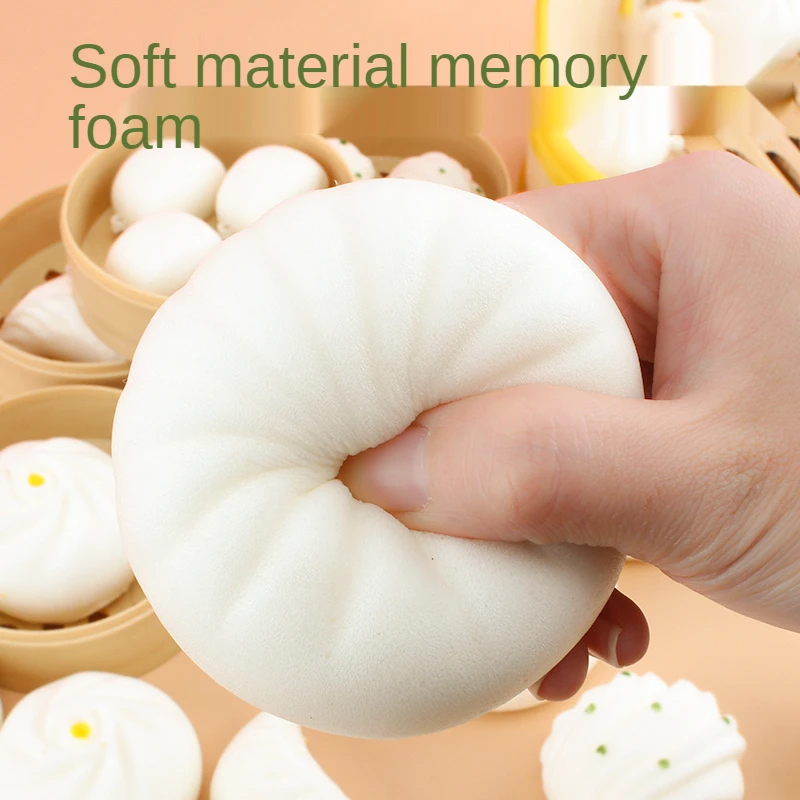 

Simulation Buns Soft Pinch Music Tricky Small Steamer Decompression Relieve Stress Fingertip Toys Children's Birthday Gifts
