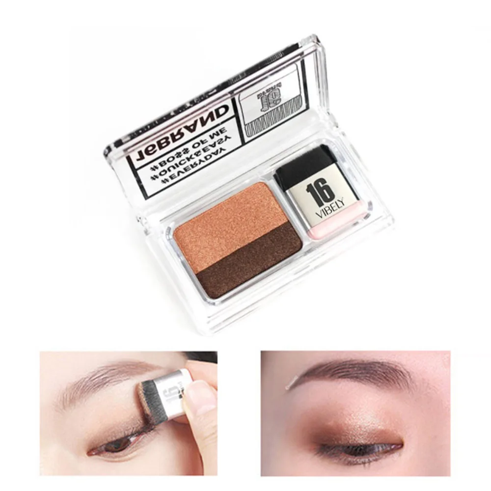 Набор для макияжа глаз "Ленивой личности": палетка теней, жидкая подводка матового двойного цвета, долговременный водостойкий макияж для глаз, мягкий.