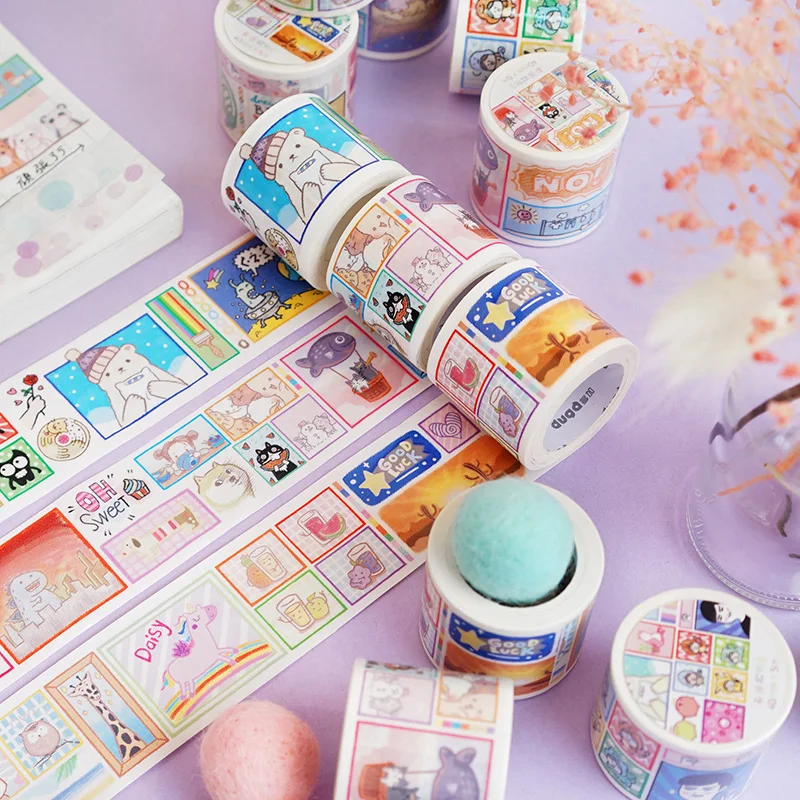 

Washi Tape Girl Cartoon Characters Aesthetic Girls Small Fresh Cute Notebook Decorative Stickers