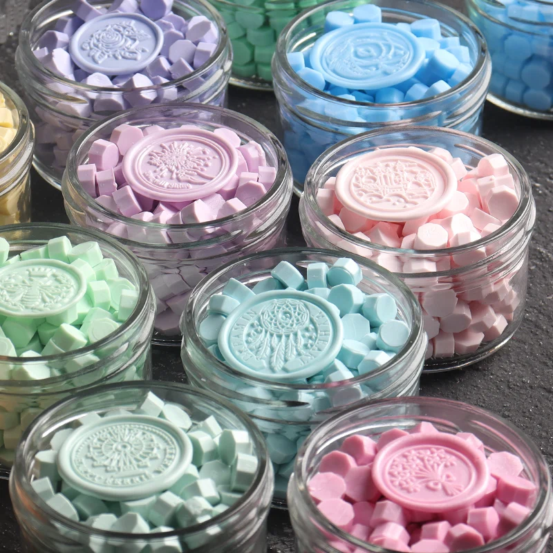 

Solid wax Lacquer Seal Wax Grain Sweet Pudding Color Personalized Custom Envelope Invitation Card Wax Sealing Lacquer Wax Bottle