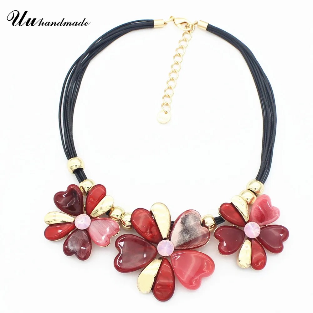 2017 Акция Колье женское цветочное подвесное ожерелье Colar Feminino Collares Mujer Colares