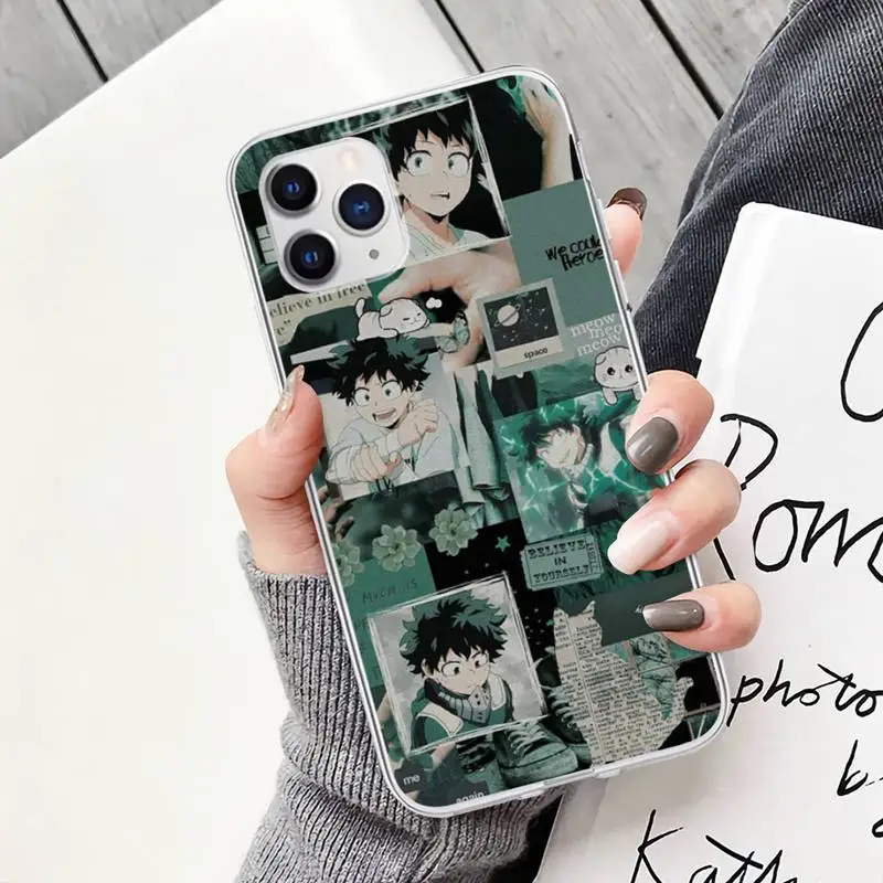 

My Hero Academia Transparent Mobile Phone Cover For IPhone 12 11 Pro Max Xs X Xr 7 8 6 6s Plus 5 5s Se 2020 Clear Case