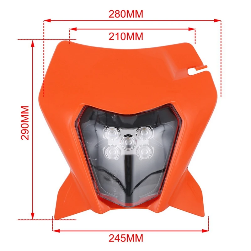 

Motorcycle Dirt Bike LDE Headlight Front Headlight Fairing for KTM 2018