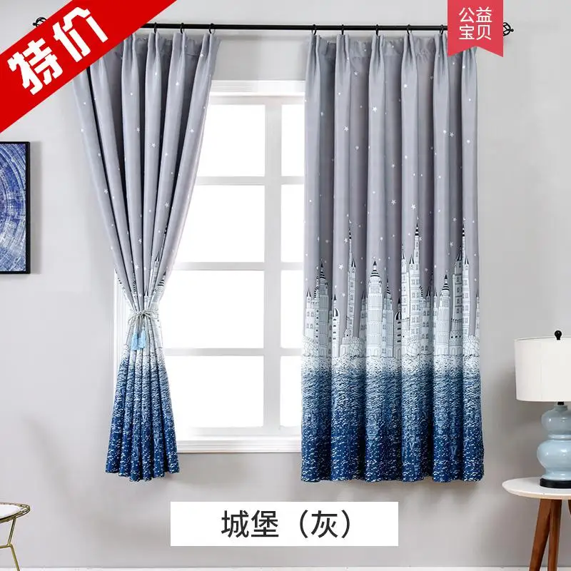 Клетчатые затемненные занавески для домашнего декора гостиной Занавески Из