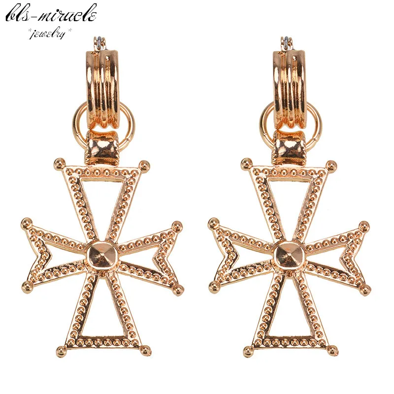 bls-miracle New fashion accessorie unique cross drop earring best gift for lover's girl wholesale E453 | Украшения и