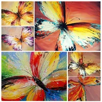 vivid colorful butterfly 5d diy full square and round diamond painting embroidery cross stitch kit wall art club home decoration