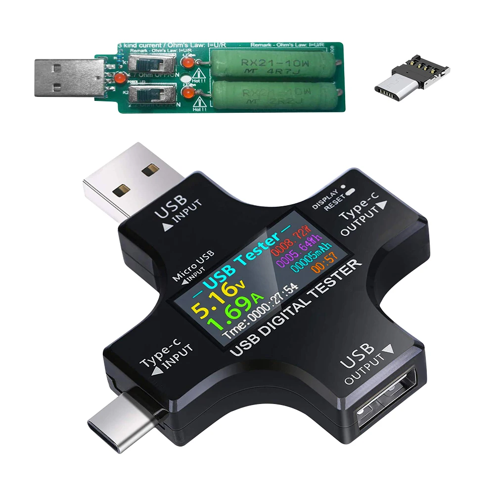 

USB 3.0 Type-C USB tester DC Digital voltmeter amperimetor voltage current meter ammeter detector power bank charger indicator
